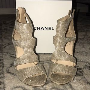 Gold Glitter Heels- 3 inch